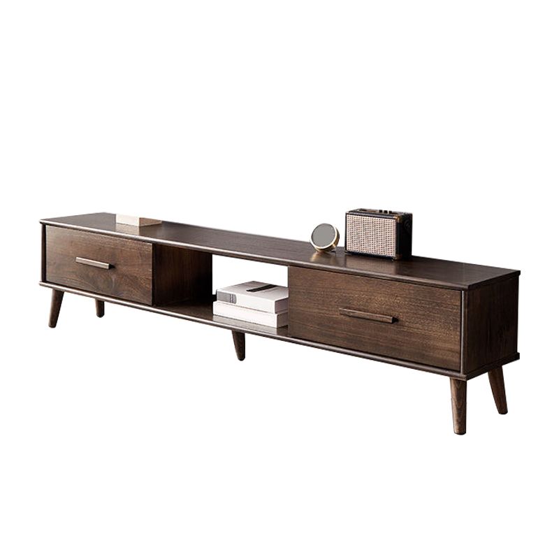 Wooden TV Media Console Contemporary TV Console with Drawers