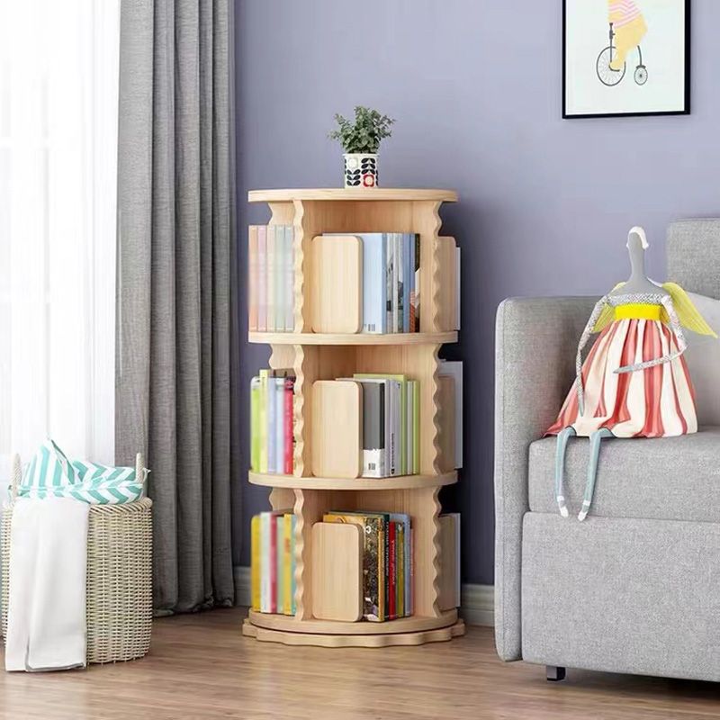 Scandinavian Style Bookshelf Closed Back Solid Wood Bookcase for Home Office