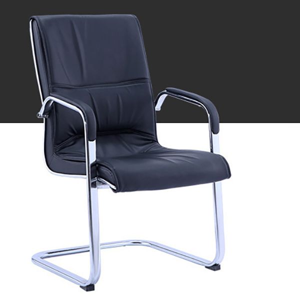 Contemporary PU Computer Chair Faux Leather and Chrome Frame Office Chair