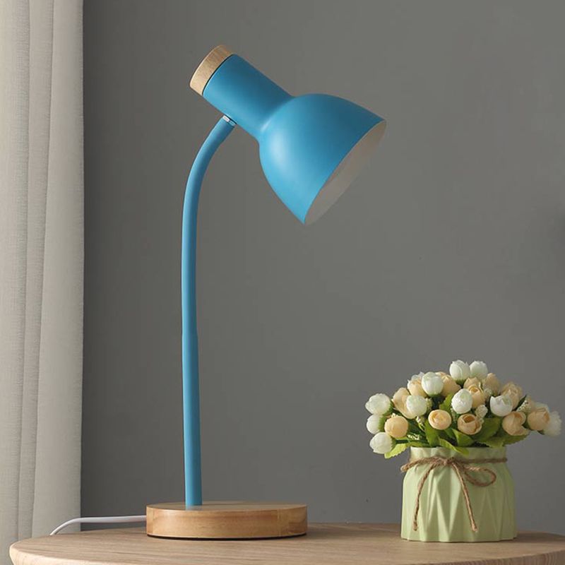 Modern Style Bell Shape Table Lamp Metal 1-Light Nightstand Lamp