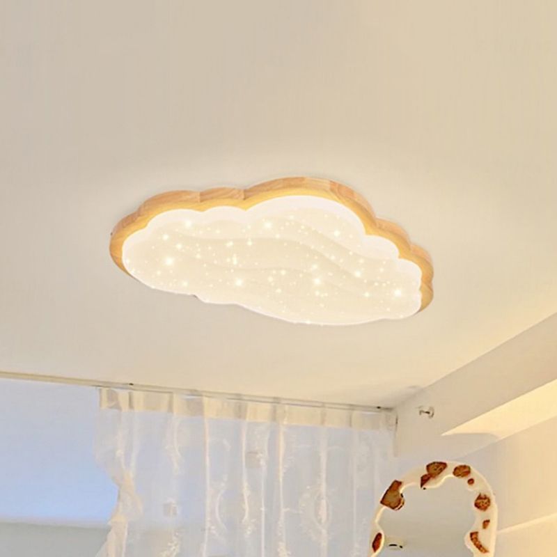 Cloud Shape Ceiling Mount Light LED Ceiling Light with Acrylic Shade for Bedroom