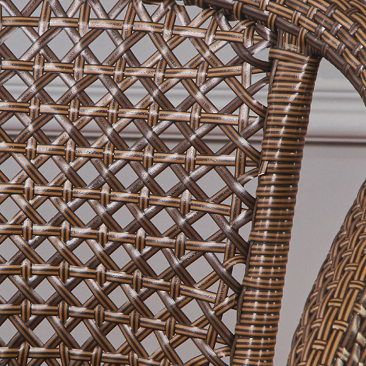 Tropical Dark Brown Indoor/ Outdoor Arm Chair in Faux Rattan