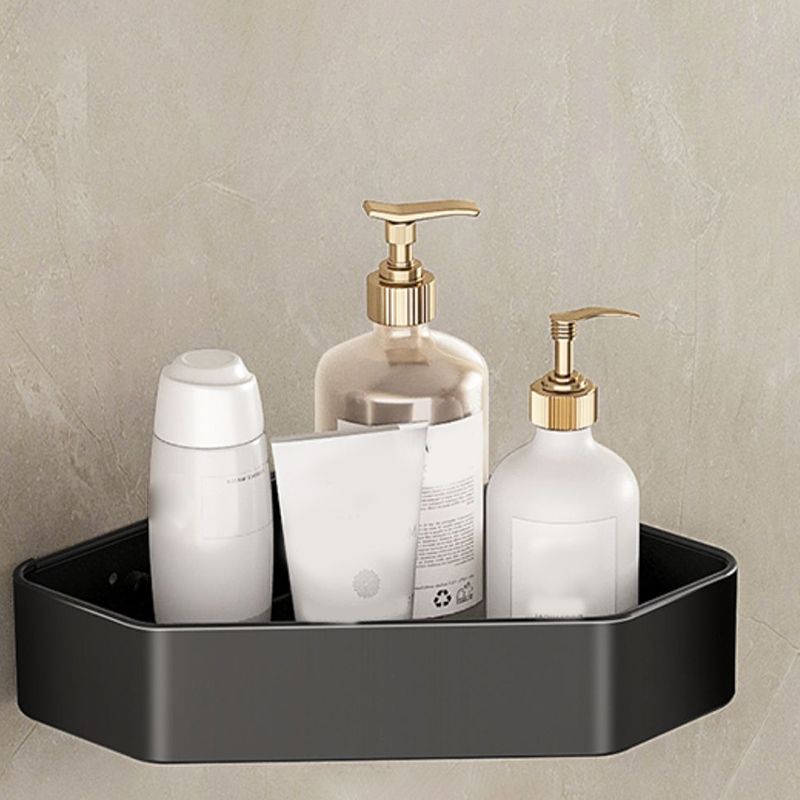 Modern Bathroom Set Matte Black Bath Shelf Towel Bar Bathroom Accessory Kit