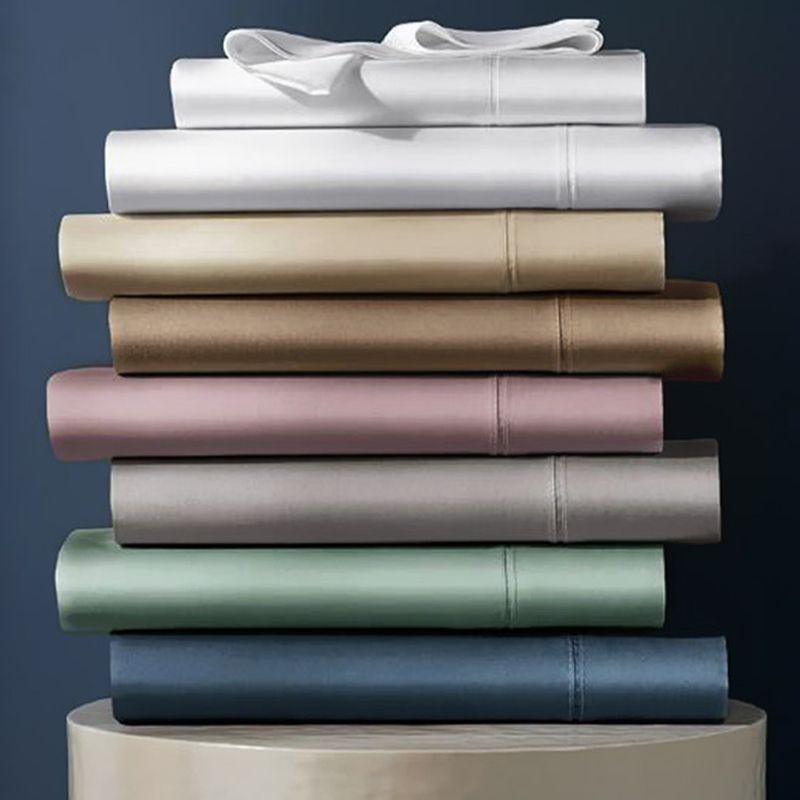 Cotton Sheet Sets 3-Piece Silky Solid Color Wrinkle Resistant Fitted Sheet