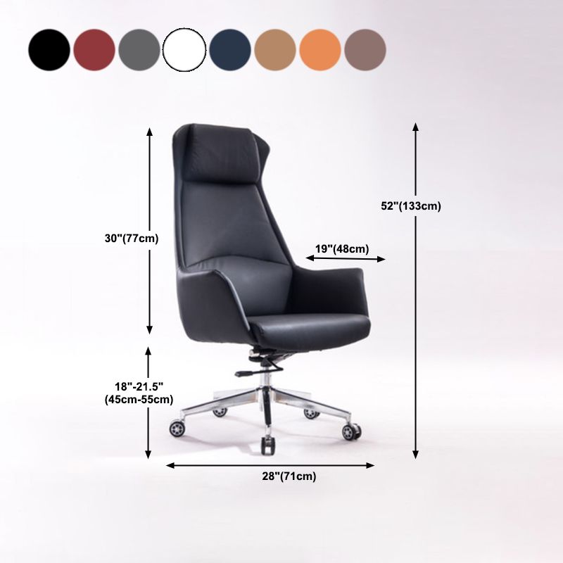 Modern Computer Task Chair Height-adjustable Office Chair with Upholstered