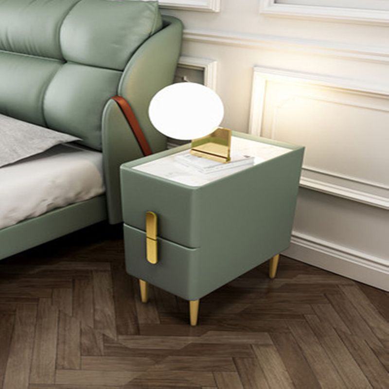 2 Drawers Accent Table Nightstand Modern Night Table ,19.7" Tall