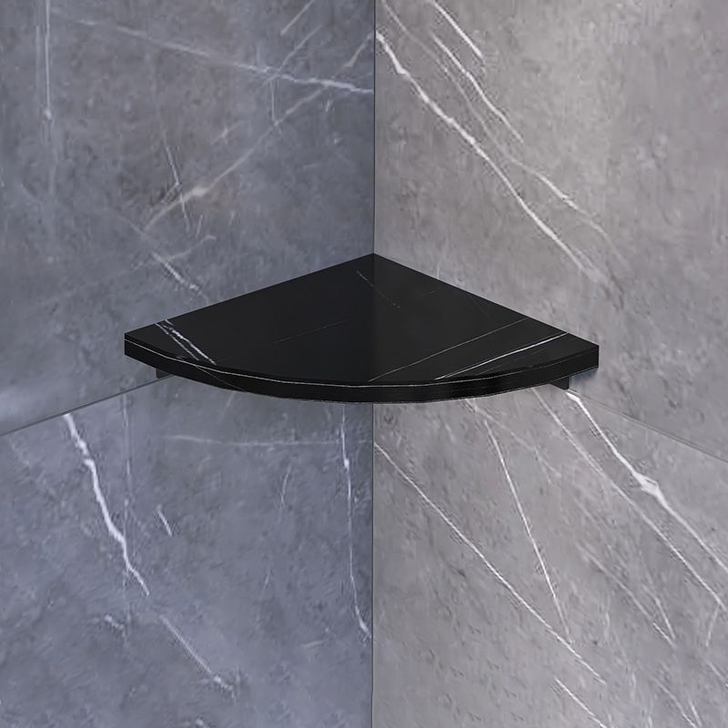 3 Piece Modern Bathroom Accessory Set Marble and Metal Bath Shelf