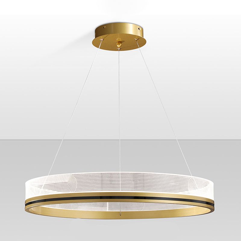 Round Hanging Light Kit Modern Style Metal 1 Light Hanging Ceiling Lights