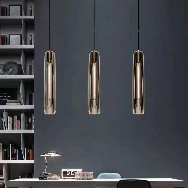 Modern Style Crystal Pendant Light Geometric Hanging Pendant for Bedroom