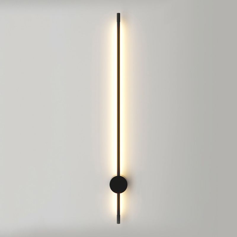 Modern Style Wall Lighting Ideas Linear Shape Sconce Light Fixtures in Black Finish