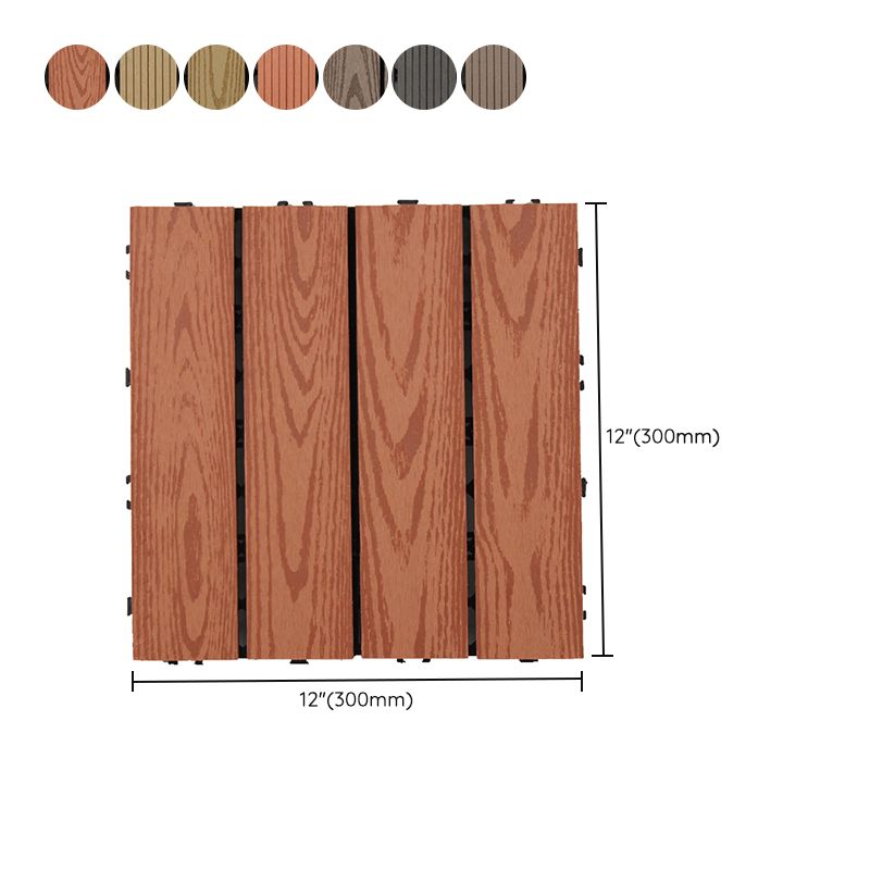 Wooden Deck Plank Outdoor Slip Resistant Embossed Floor Board