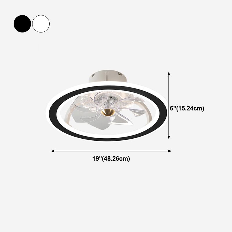 Metal Circular Ceiling Fan Light Simplicity LED Ceiling Mounted Light