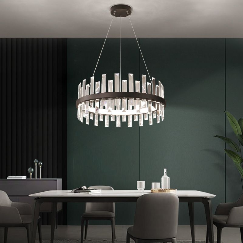 Modern Crystal Chandelier Light Led 1-Light Pendant Light for Living Room