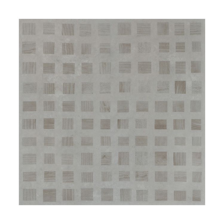 Square Mixed Material Singular Tile in Gray 24" x 24" for Indoor Floor