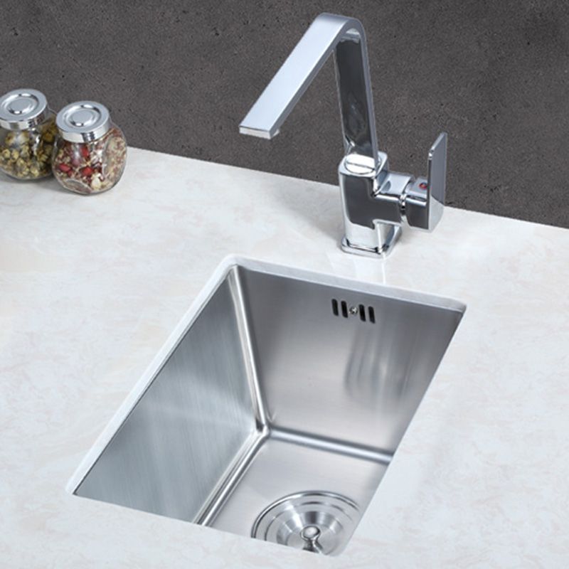 Contemporary Style Kitchen Sink Stainless Steel Rectangle Drop-In Kitchen Sink