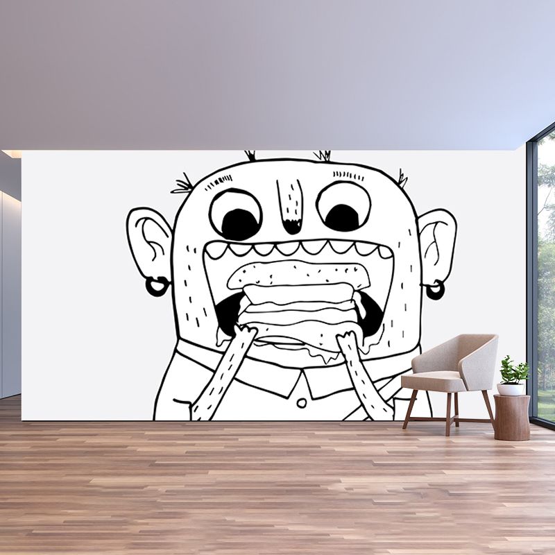 Modern Style Illustration Wall Mural Wallpaper Monsters Bedroom Wall Mural