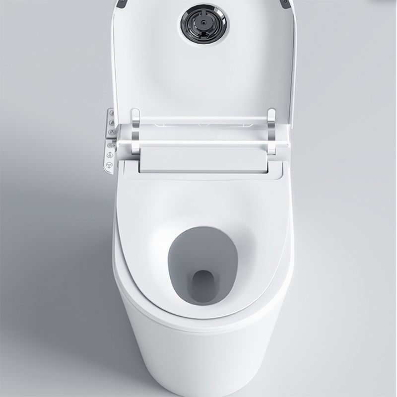 Contemporary Floor Standing Bidet Foot Sensor White Ceramic Elongated Heated Seat