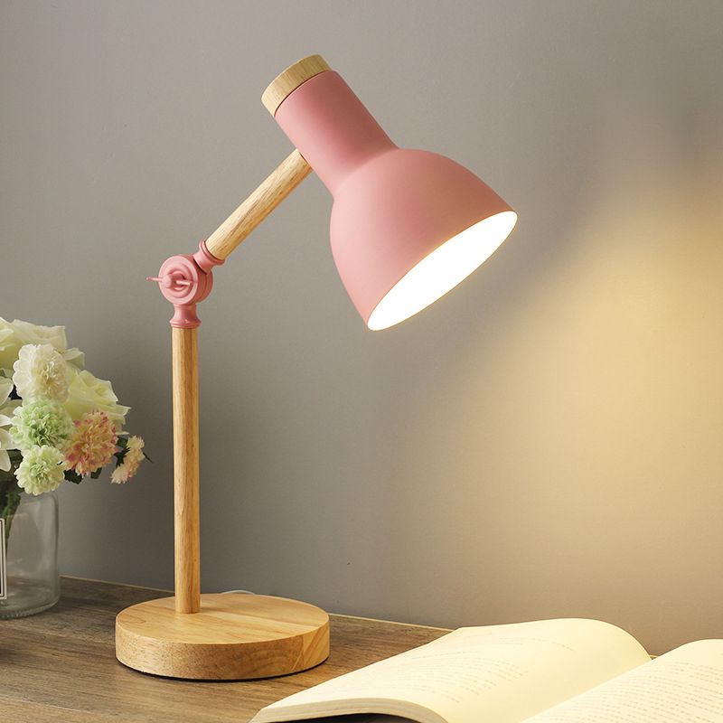 Modern Macaron Bedside Table Lamps Wooden Desk Lamp for Living Room Children's Bedroom