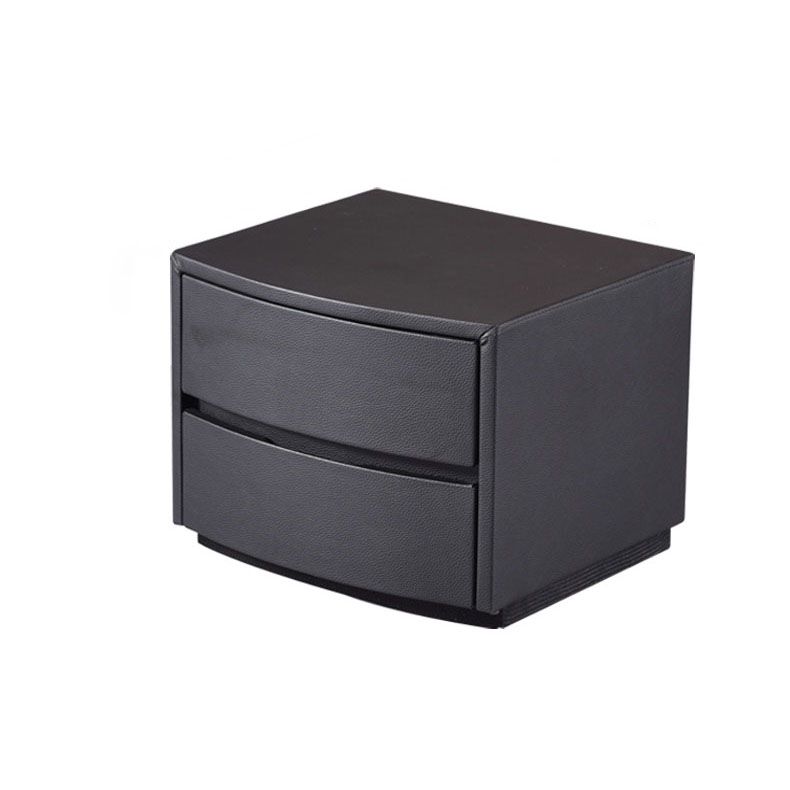 Modern Accent Table Nightstand Leather Bedside Cabinet for Bedroom