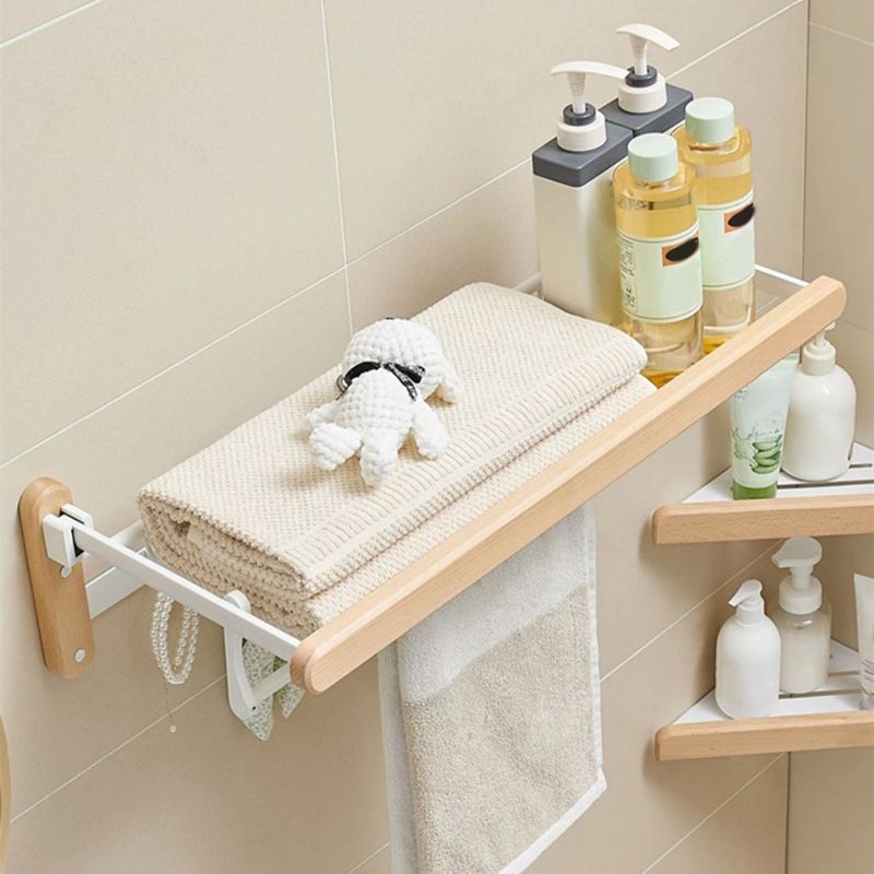 White Bathroom Set Solid Wood & Aluminum Bathroom Accessory as Individual or as a Set