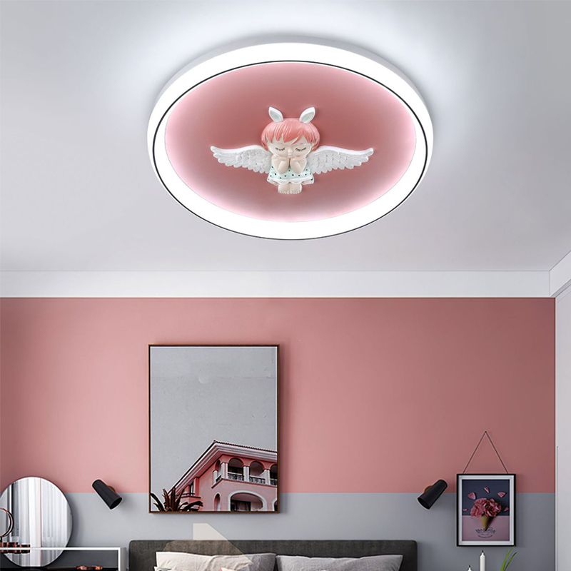 Nordic LED Ceiling Lamp Macaron Flush Mount Light Fixture for Kids' Room