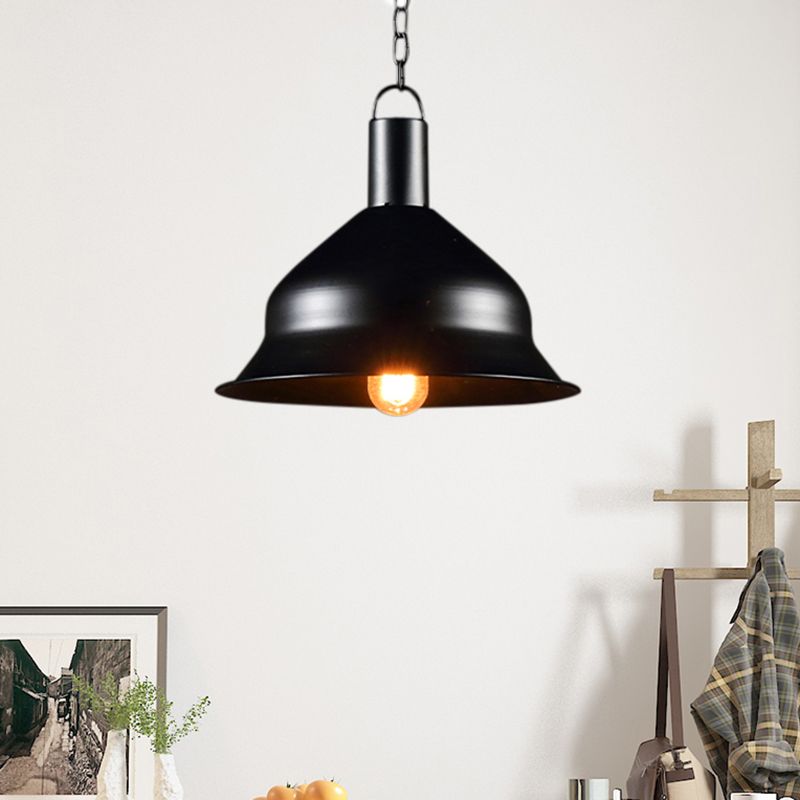 Barn eetkamer hangende lichtkit industrieel metaal 1 licht zwart/rood/gele hanglamp