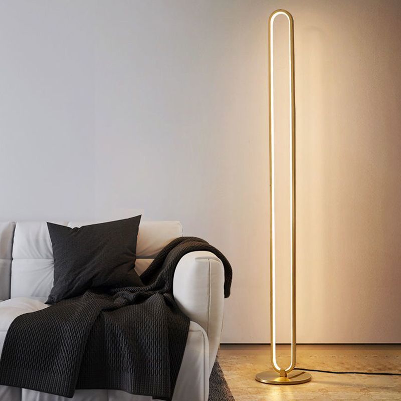 Modern Style Metal Floor Lamp Linear LED Floor Light for Bedroom