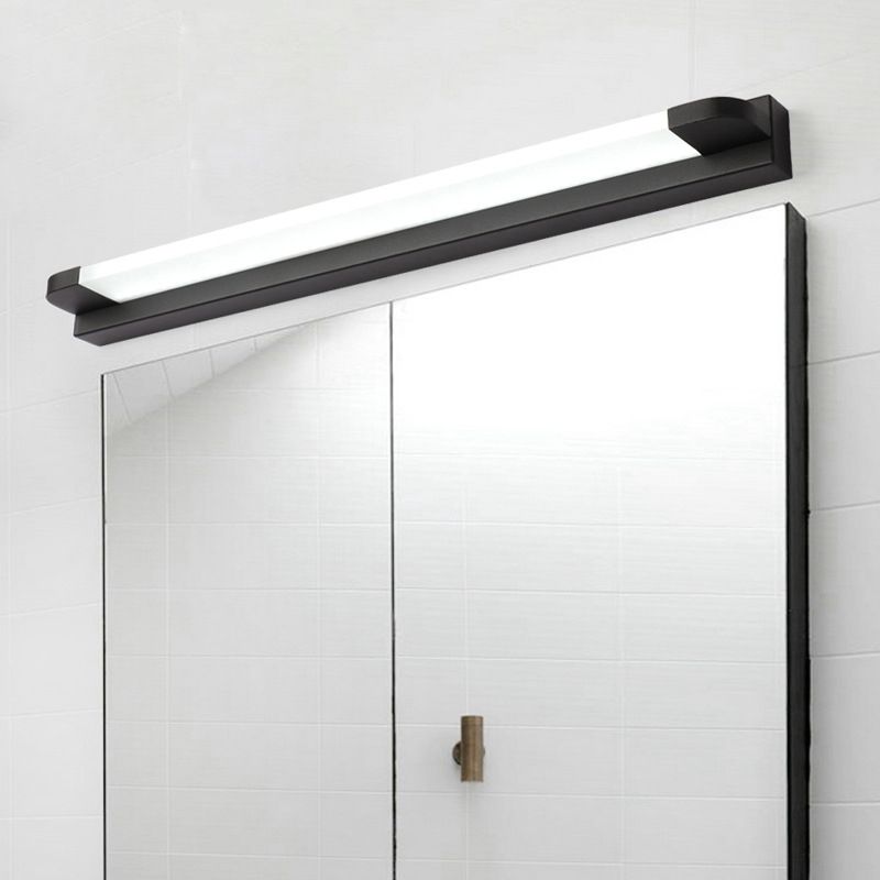 Espejo de pared lineal frontal de estilo minimalista moderno lámparas de pared de tocador de acrílico