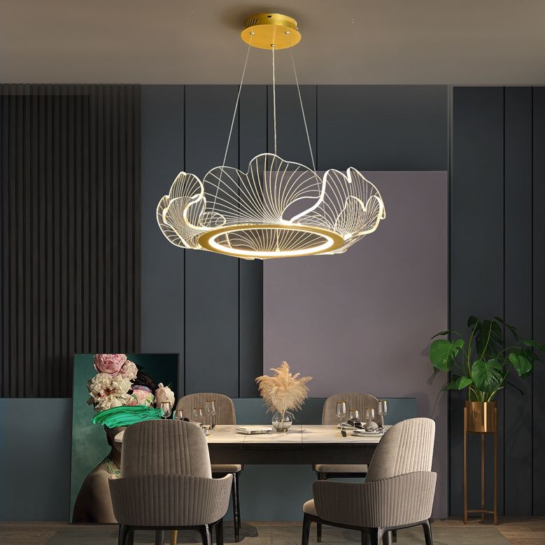 Lustre à LED en acrylique LEUX LEIL SIMPLICITÉ PRENDRE GOL FINE PENDANT POUR RABLÈME