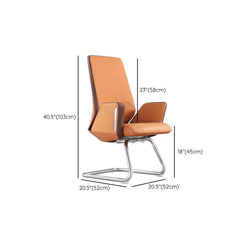 Modern Leather Executive Chair No Arm Managers Chair for Office