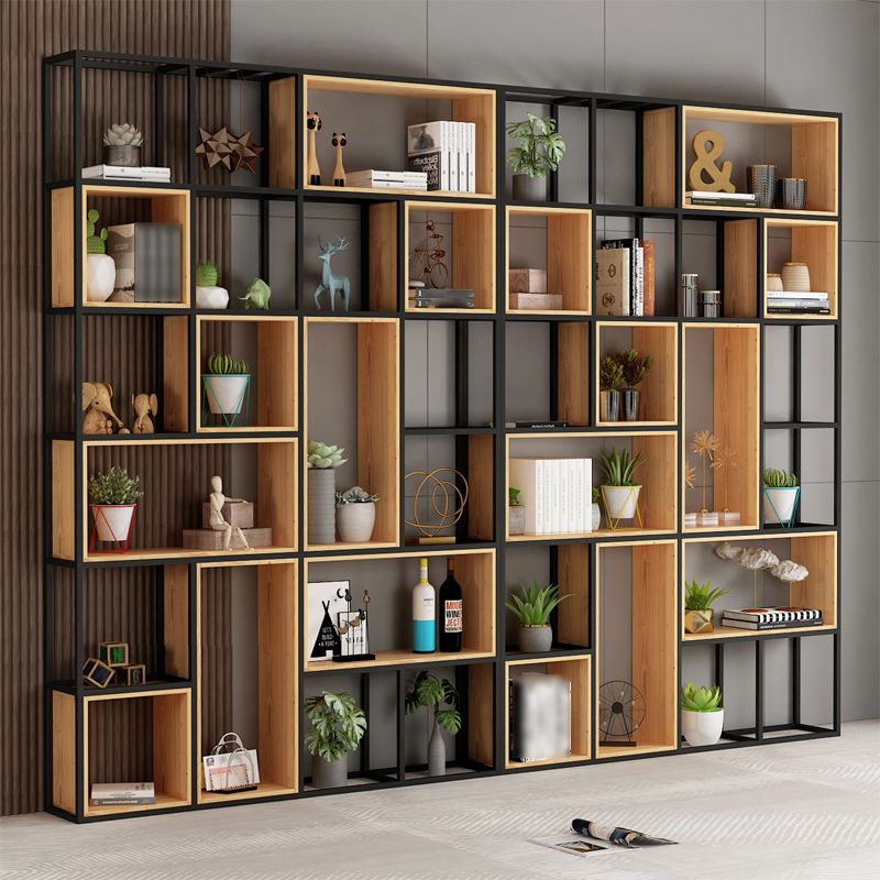 9.84"W Bookshelf Industrial Style Open Back Bookcase for Home and Office