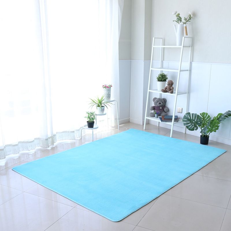 Casual Bedroom Rug Multi Colored Solid Color Carpet Polypropylene Anti-Slip Backing Pet Friendly Area Rug