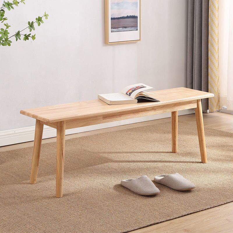 Natural Modern Solid Color Bench Solid Wood Entryway and Bedroom Seating Bench