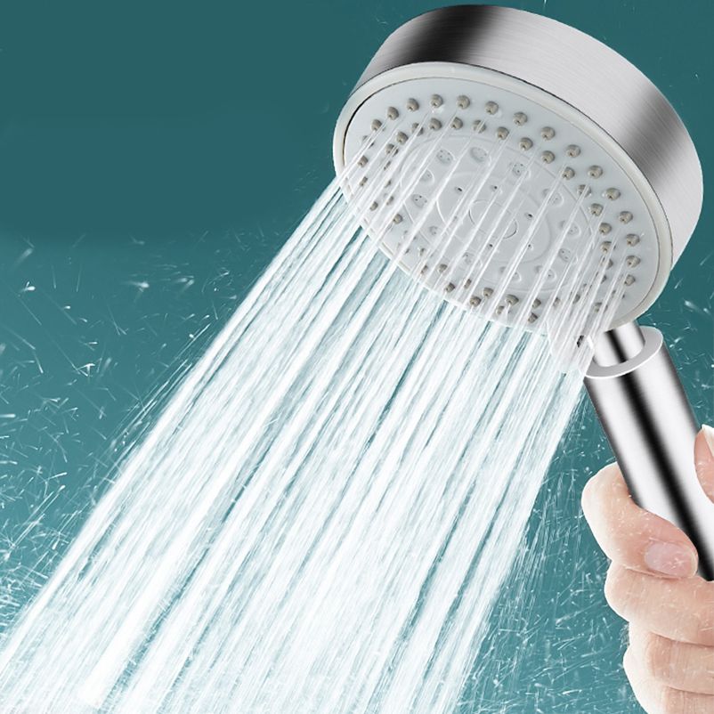 Round Self-Cleaning Hand Shower Adjustable Spray Pattern Stainless Steel Hand Shower