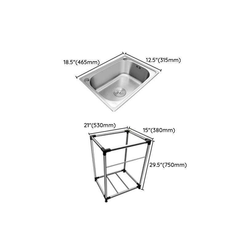 Kitchen Sink Stainless Steel Drop-In Rectangle All-in-one Soundproof Kitchen Sink