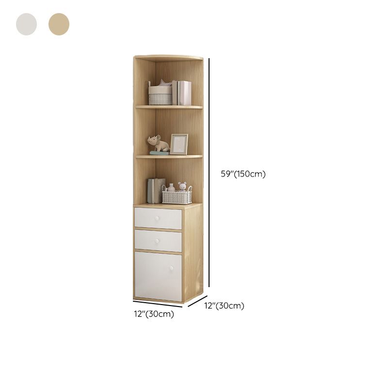 Contemporary Wooden Cabinet with 1 Door and Drawer Corner Cabinet