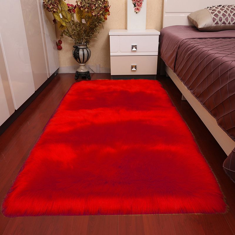 Multi Color Simple Rug Acrylic Solid Color Indoor Rug Non-Slip Backing Pet Friendly Easy Care Area Carpet for Bedroom