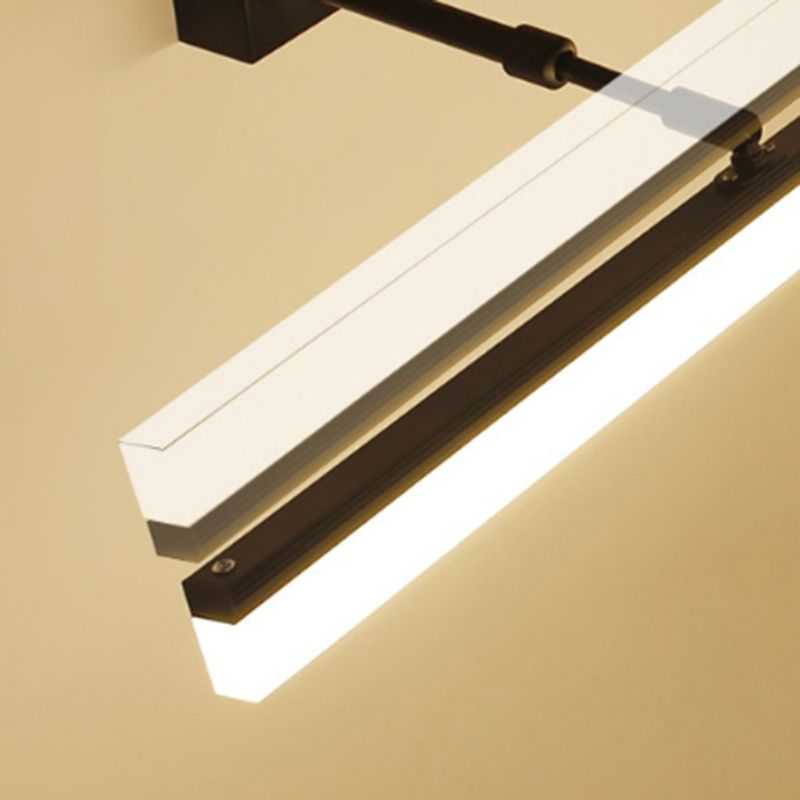 Modern Style Linear Vanity Wall Lights Metal 1 Light Vanity Mirror Lights in Black