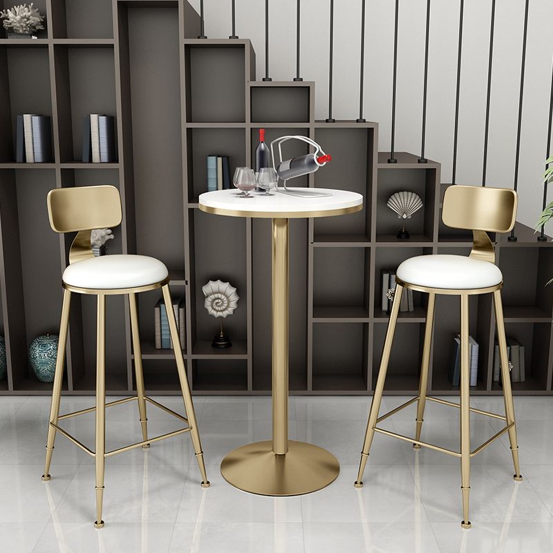 Nordic Glam Style Bar Counter Table Metal Bar Counter Table for Kitchen