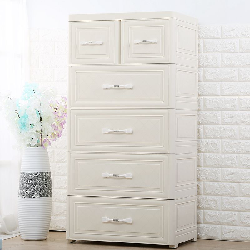 Ultra Modern Baby Dresser Vertical Plastic Kids Furniture with Drawers