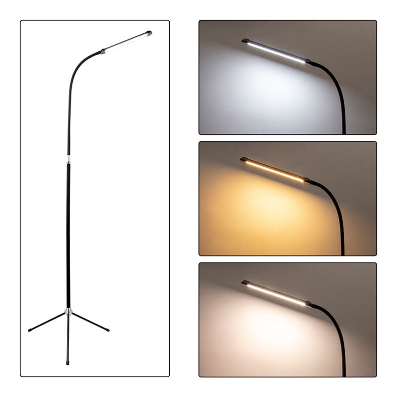 Minimalism Floor Lamp 1-Light LED Metal Linear Floor Light for Living Room