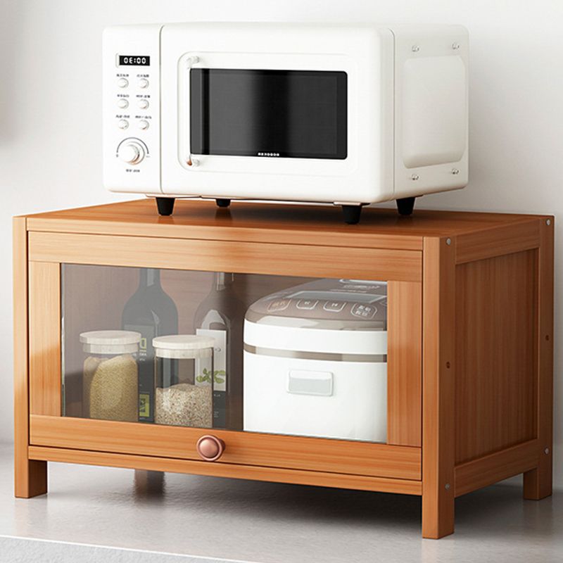 Brown Bamboo Kitchen Server Modern Dining Server for Living Room