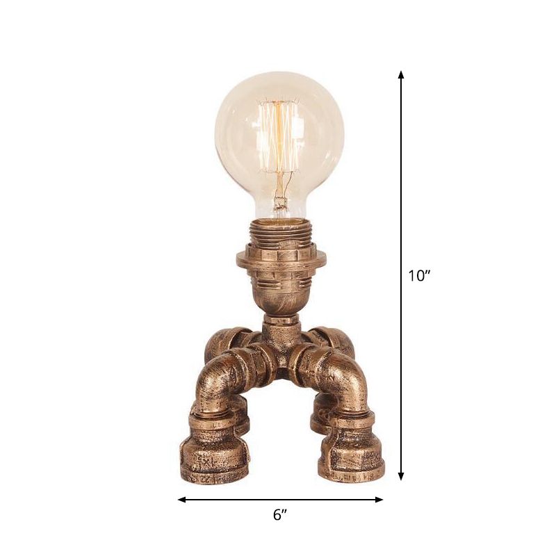 Bronze Ein-Bulb-Tischlager-Lagerhause-Eisen-Eisen-Eisen 3-Leg/4-Leg/Sitting-Roboter Nachttisch-Lampe mit/ohne Käfigschutz