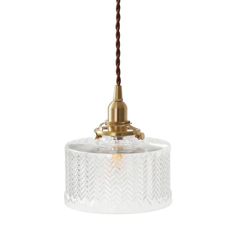 1 Lichthängerlampe Vintage Geometrisch geblasenes Glasbeleuchtung Anhänger in Gold für das Restaurant