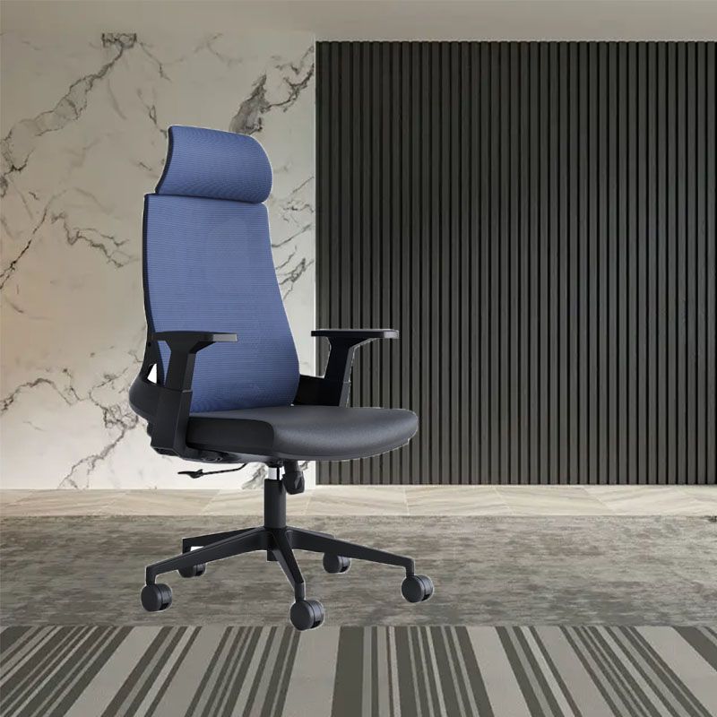 High Back Task Chair Mesh Adjustable Arm Office Chair with Wheels