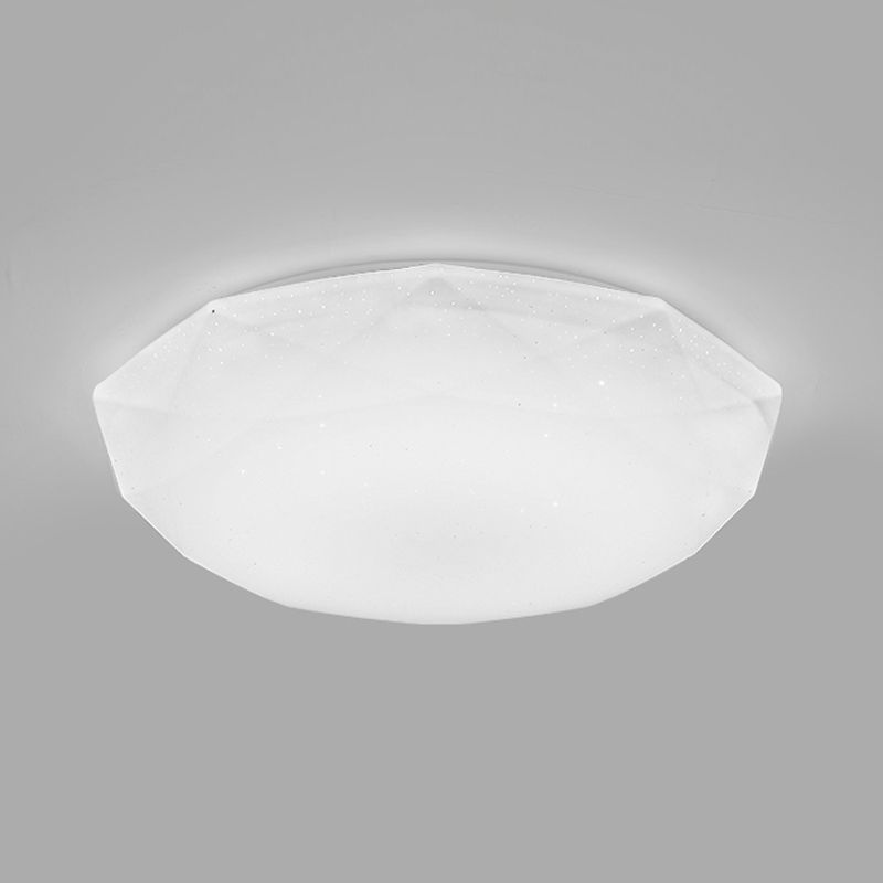 Modern 1 - Light Flush Mount Iron and Acrylic LED Ceiling Flush in White