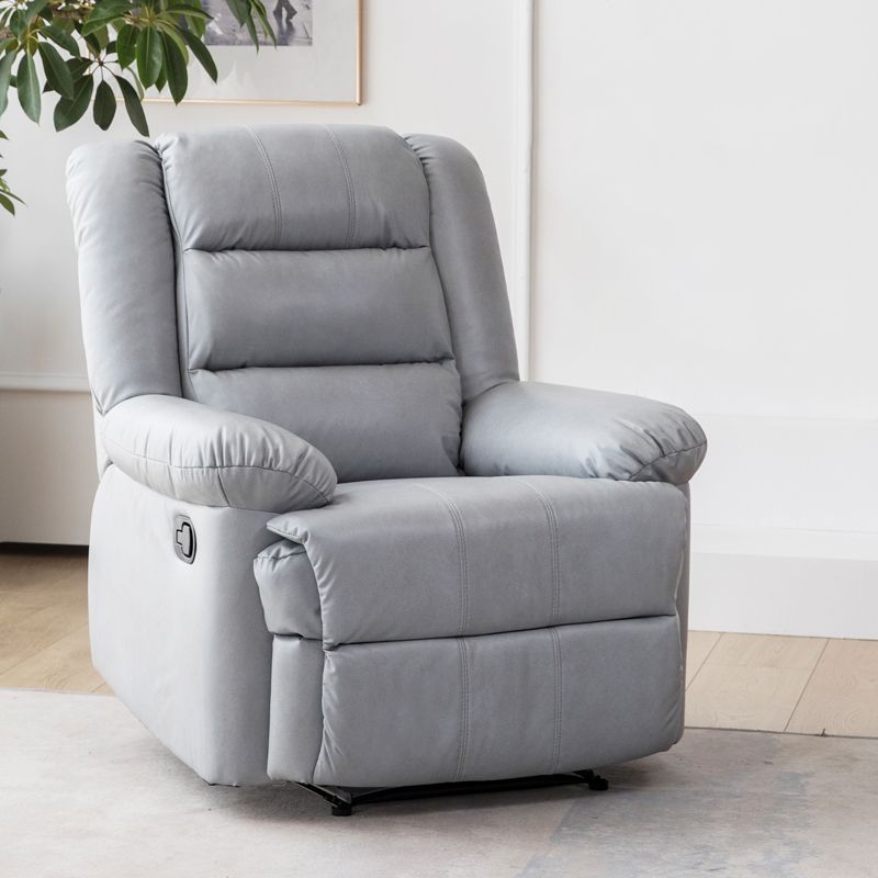 Swivel Rocker Standard Recliner Solid Color Manual Recliner Chair