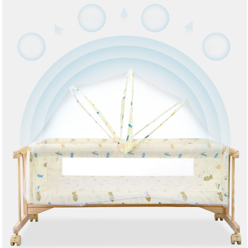 Solid Wood Rectangle Crib Cradle Rocking or Gliding Crib Cradle for Baby Use