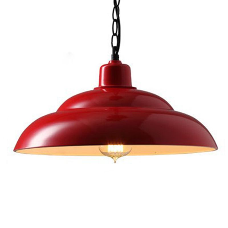 Lacquered Hanging Ceiling Light Industrial Metal Restaurant Pendant Light Fixture