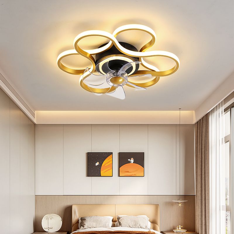 Luce ventilatore a soffitto lineare minimalista LED METALLICA LED LED MONTATA